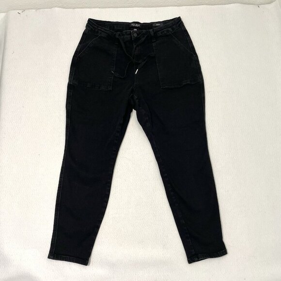 Judy Blue Jogger Jeans Stretch Denim Elastic High Waist Black size 18W - Picture 1 of 12